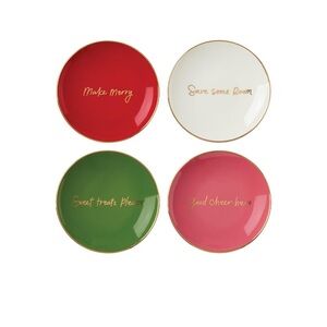 Kate Spade Be Jolly Color 4-Piece Tidbit Plates